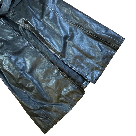 Vintage Genuine Leather Trench Coat - Picture 3 of 8